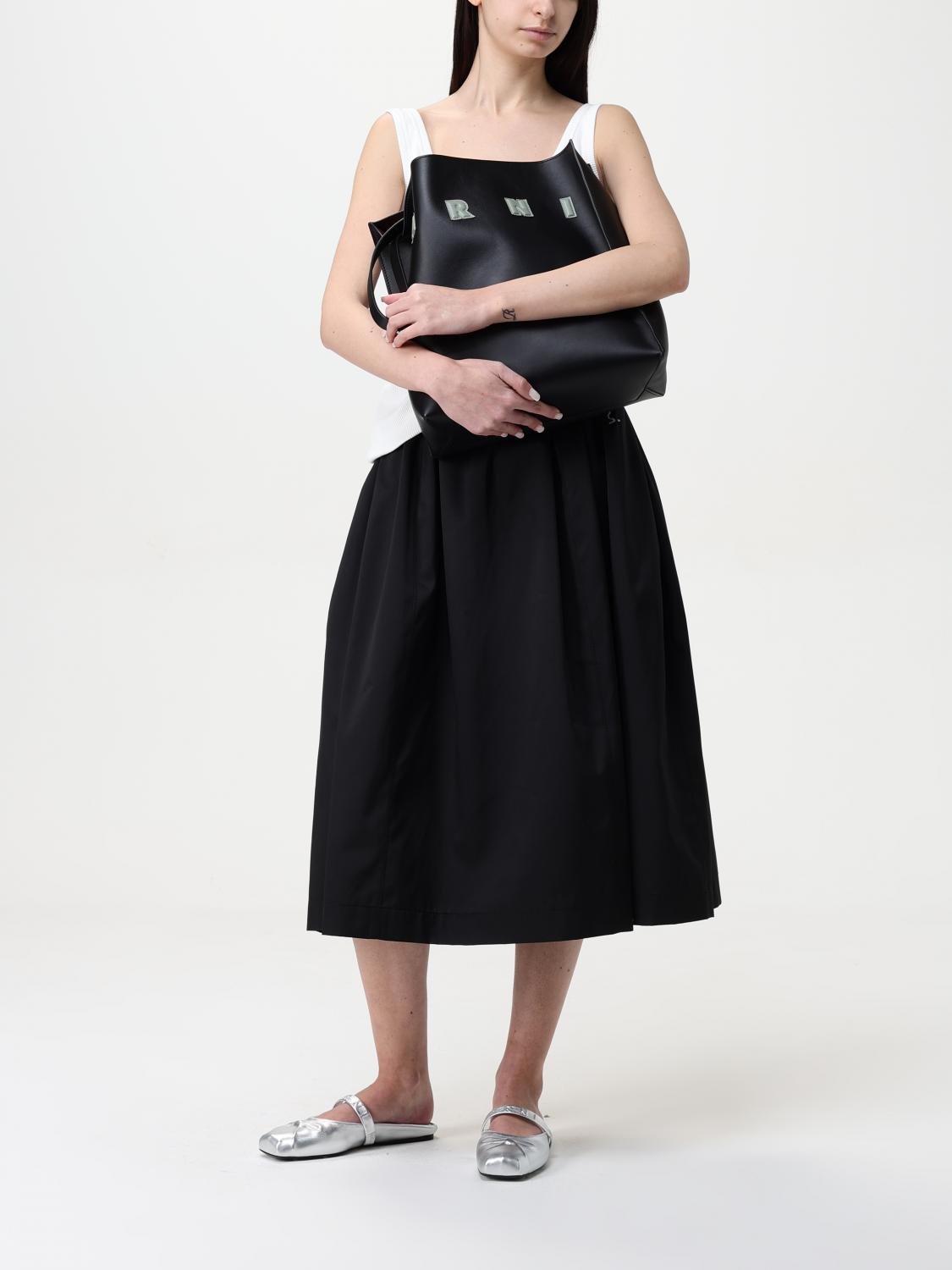 MARNI GONNA: Gonna Marni in misto cotone , Nero - Img 2