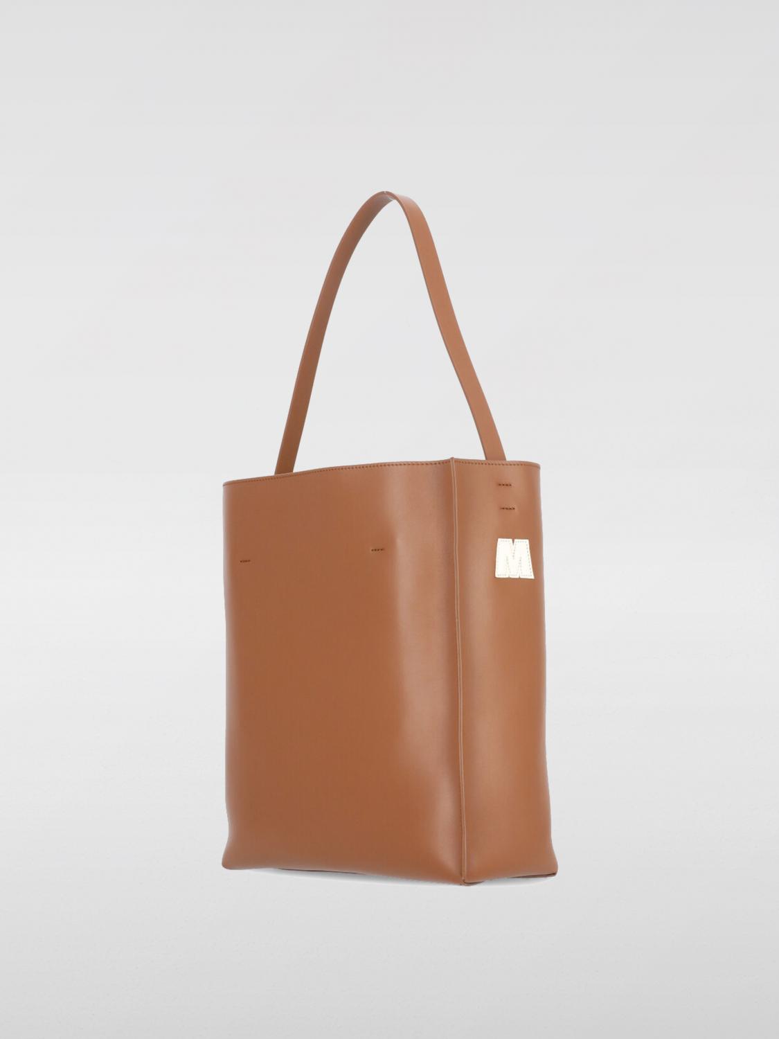 MARNI BORSA A SPALLA: Borsa Museo Medium Marni in pelle , Cammello - Img 3