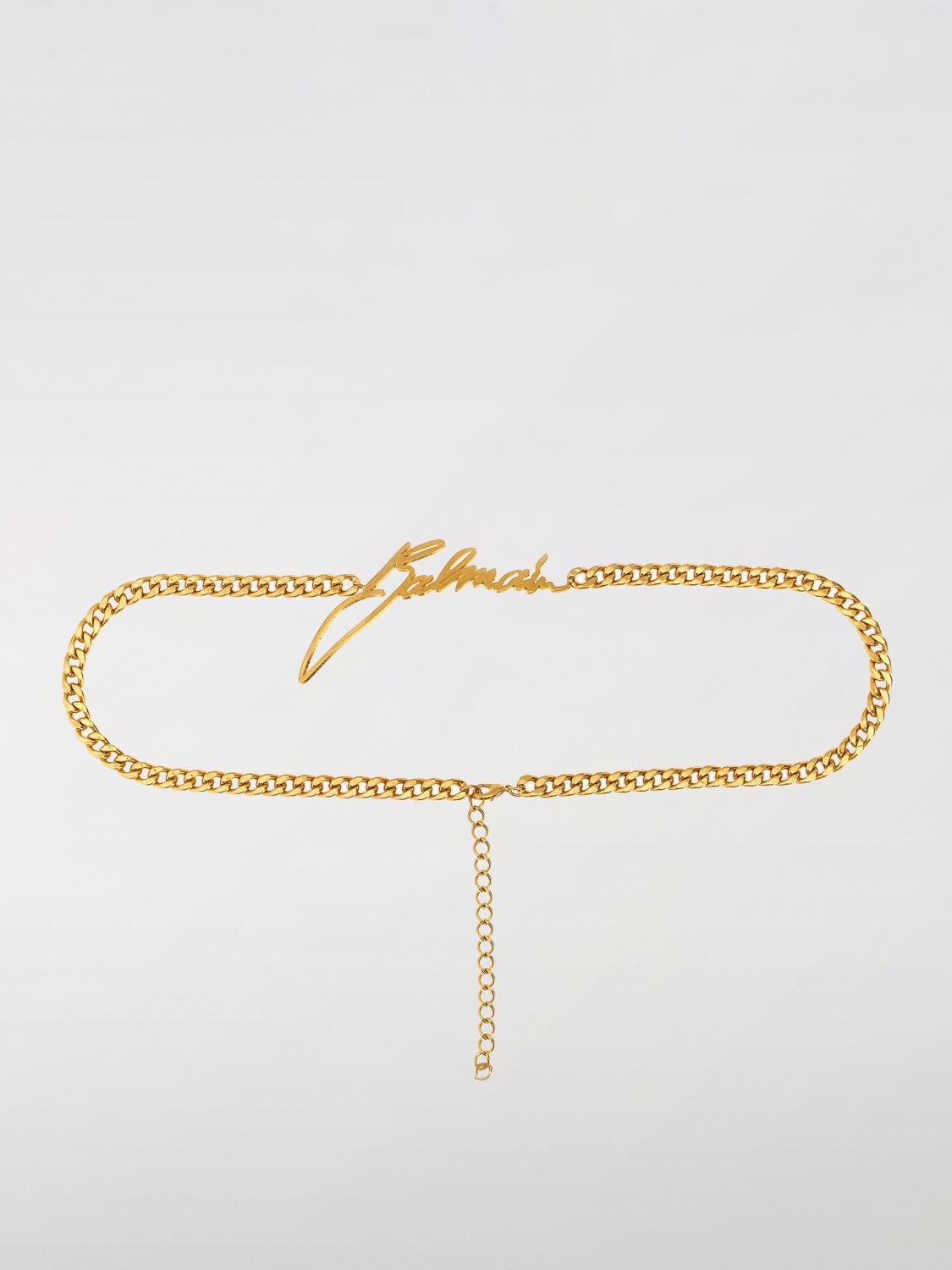 ベルト BALMAIN Woman Belt Gold EN1WG175MBRA X15 BALMAIN: Belt woman - Gold | Balmain belt EN1WG175MBRA