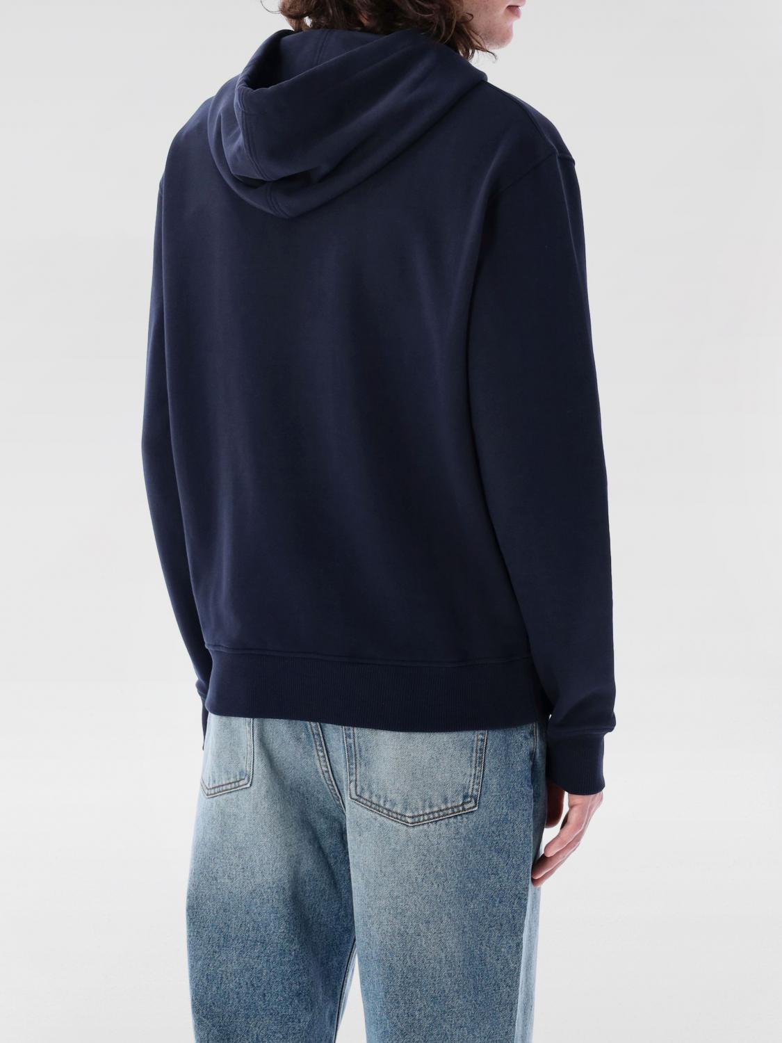 AMI PARIS SUDADERA: Sudadera con capucha Ami Paris con mini logo, Azul Oscuro - Img 2