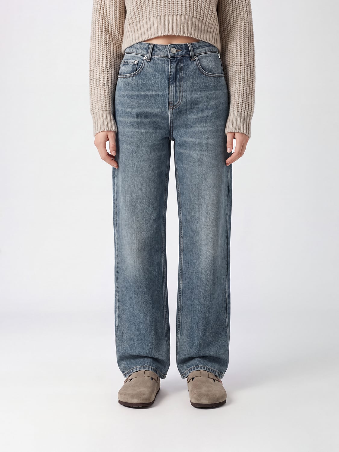 AMI PARIS VAQUEROS: Vaquero mujer Ami Paris, Azul Oscuro - Img 1