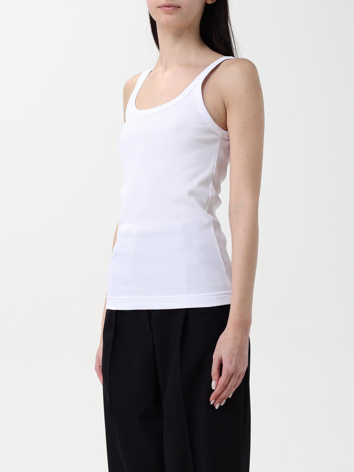 DOLCE & GABBANA TOP: Top in cotone Dolce & Gabbana, Bianco - Img 4