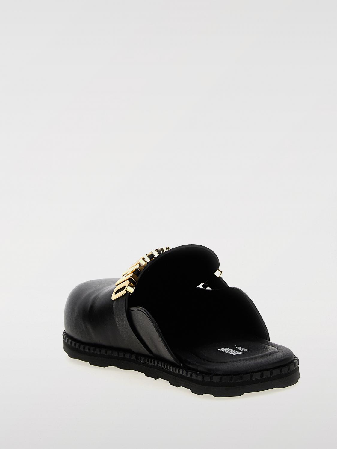 MOSCHINO COUTURE SCARPE: Sabot Moschino Couture in pelle , Nero - Img 3