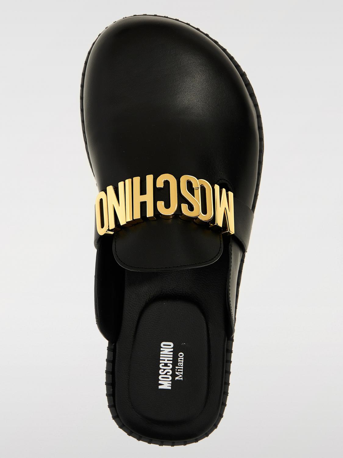MOSCHINO COUTURE SCARPE: Sabot Moschino Couture in pelle , Nero - Img 4