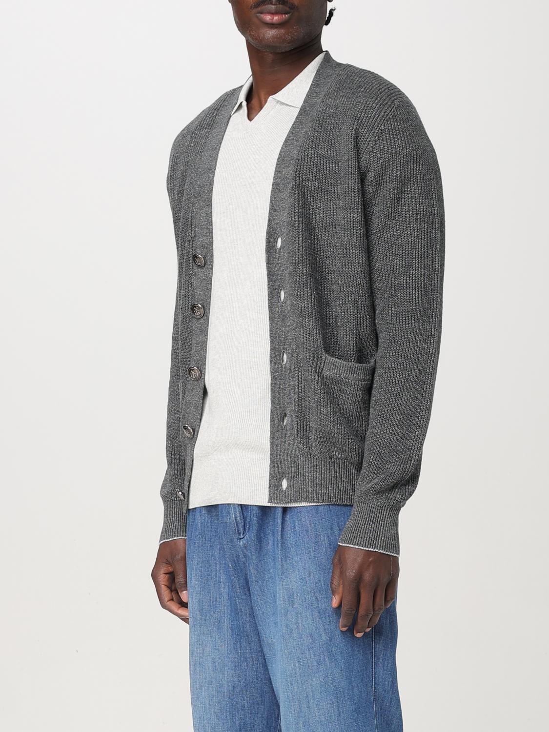 BRUNELLO CUCINELLI CARDIGAN: Pull homme Brunello Cucinelli, Gris - Img 4