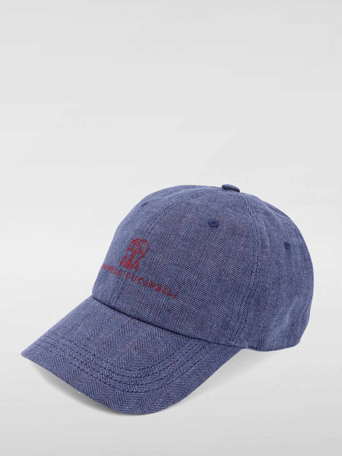 BRUNELLO CUCINELLI HAT: Hat men Brunello Cucinelli, Blue - Img 1