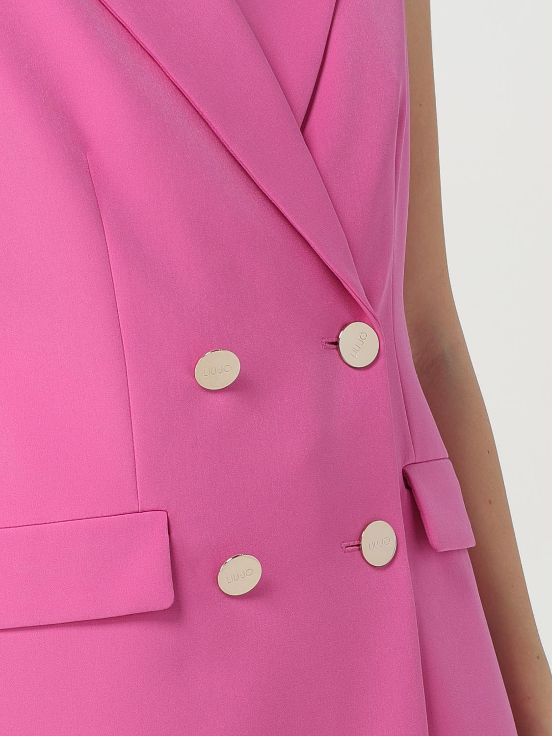 LIU JO GILET: Gilet a doppiopetto Liu Jo, Fuxia - Img 5