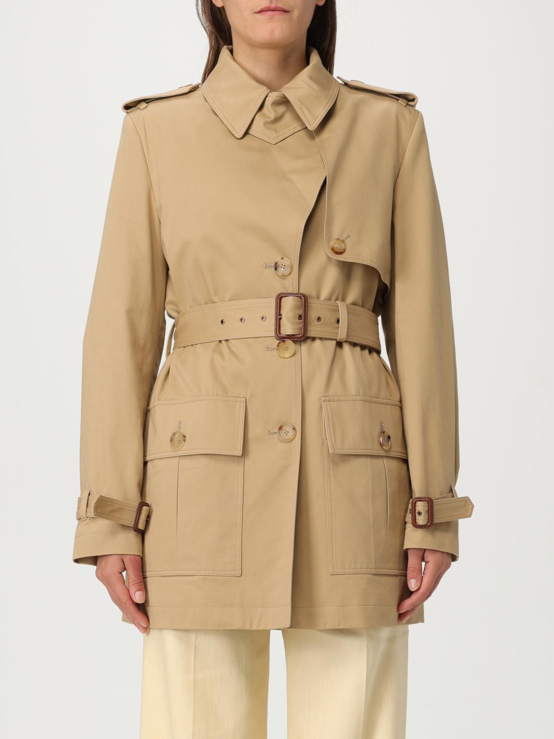 Chloé トレンチコート レディース - ベージュ | CH25SMA13339 | GIGLIO.COM