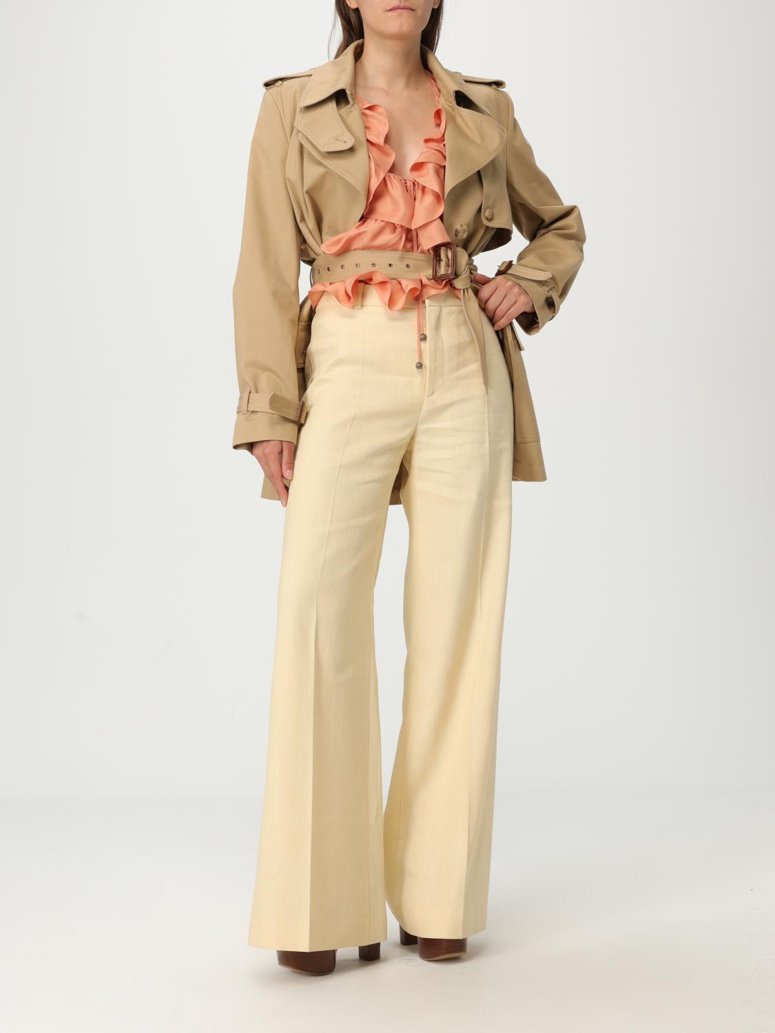 Chloé トレンチコート レディース - ベージュ | CH25SMA13339 | GIGLIO.COM