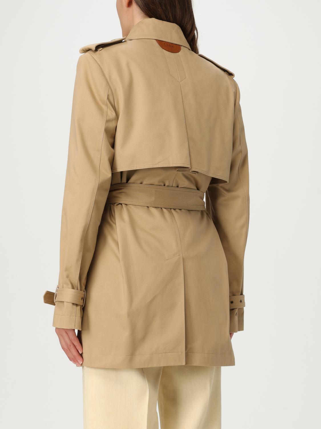Chloé トレンチコート レディース - ベージュ | CH25SMA13339 | GIGLIO.COM