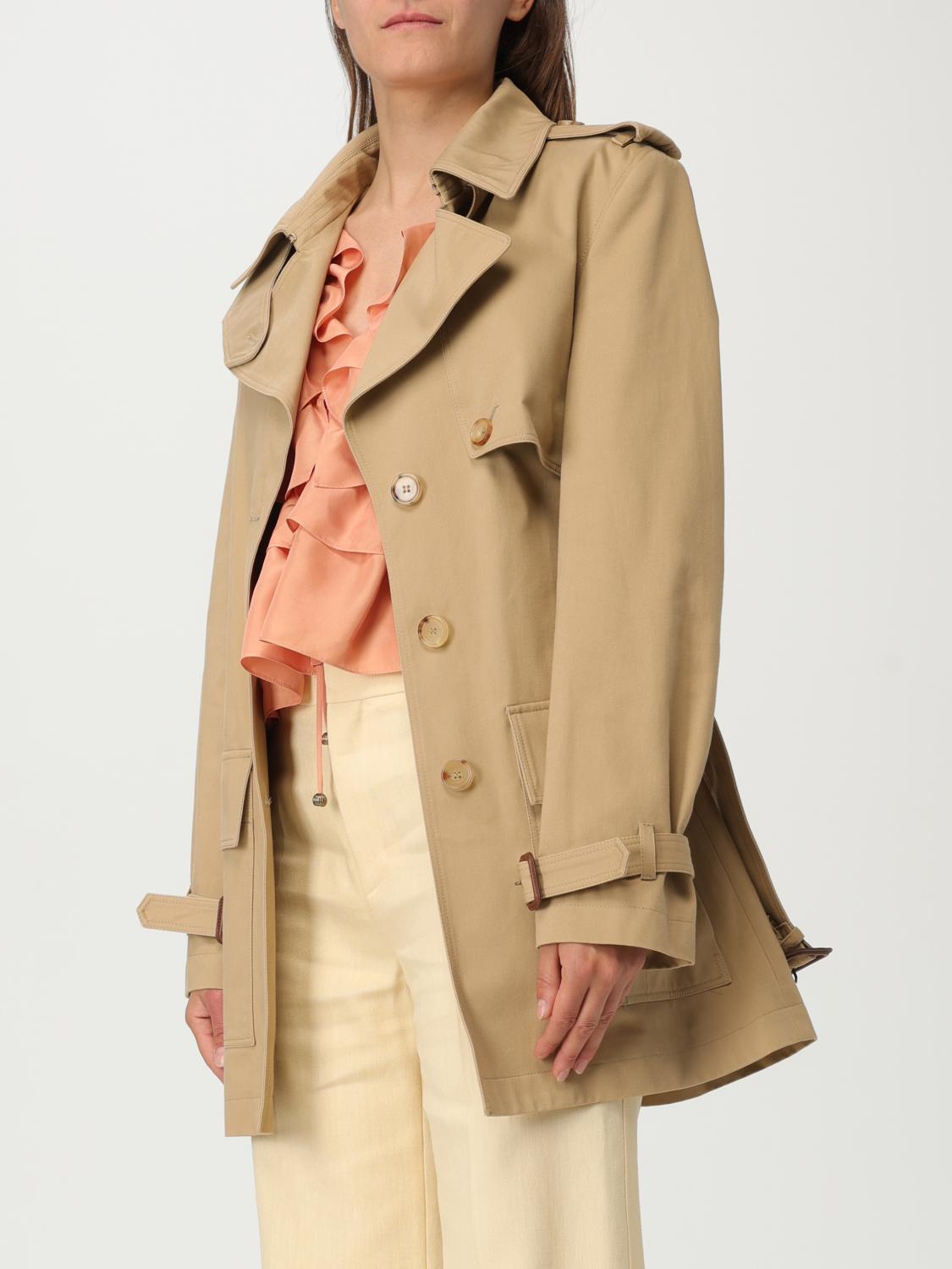 Chloé トレンチコート レディース - ベージュ | CH25SMA13339 | GIGLIO.COM
