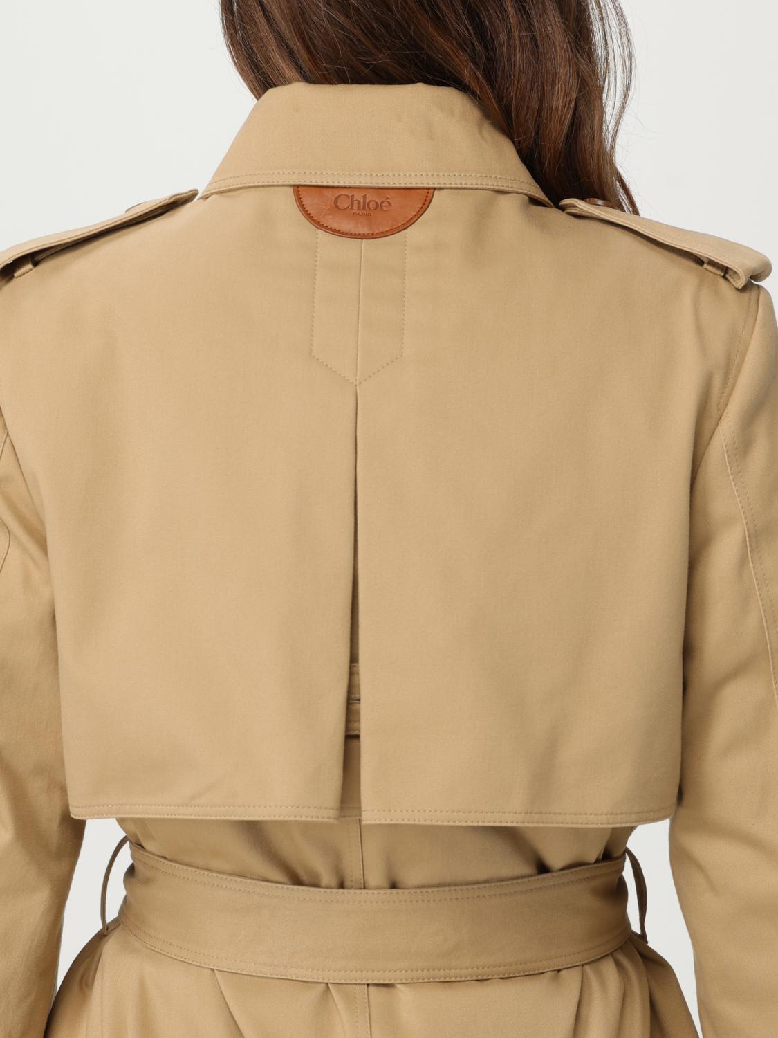 Chloé トレンチコート レディース - ベージュ | CH25SMA13339 | GIGLIO.COM