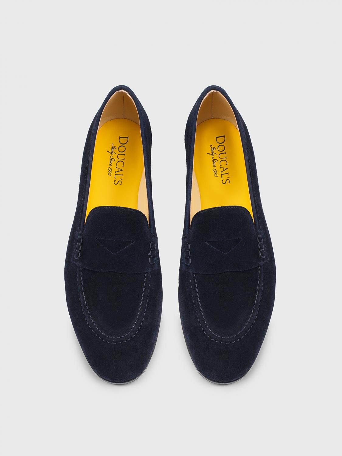 DOUCAL'S MOCASSINI: Mocassino Doucal's in camoscio , Blue - Img 3