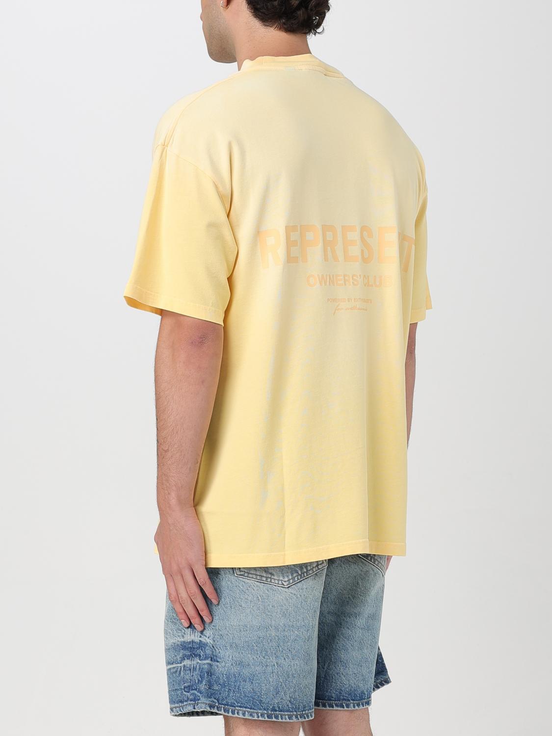 REPRESENT CAMISETA: Camiseta oversize Represent con logo, Amarillo - Img 3