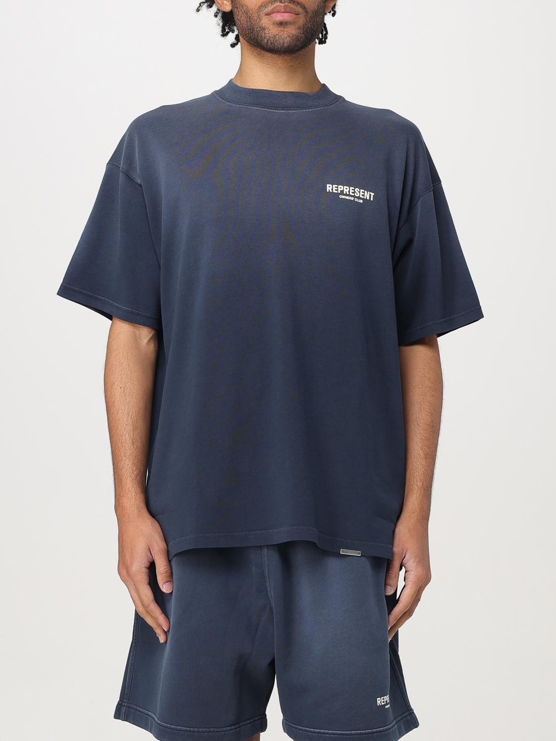 REPRESENT CAMISETA: Camiseta oversize Represent con logo, Azul Oscuro - Img 1
