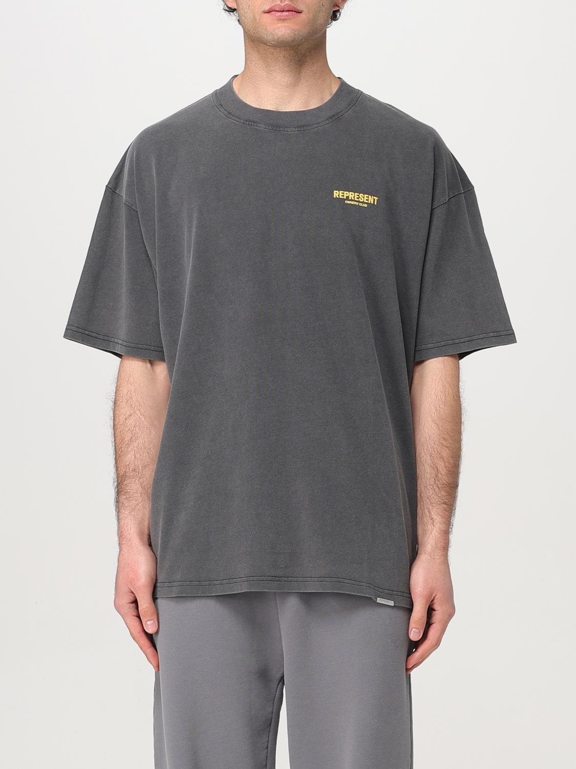 REPRESENT CAMISETA: Camiseta oversize Represent con logo, Gris - Img 1
