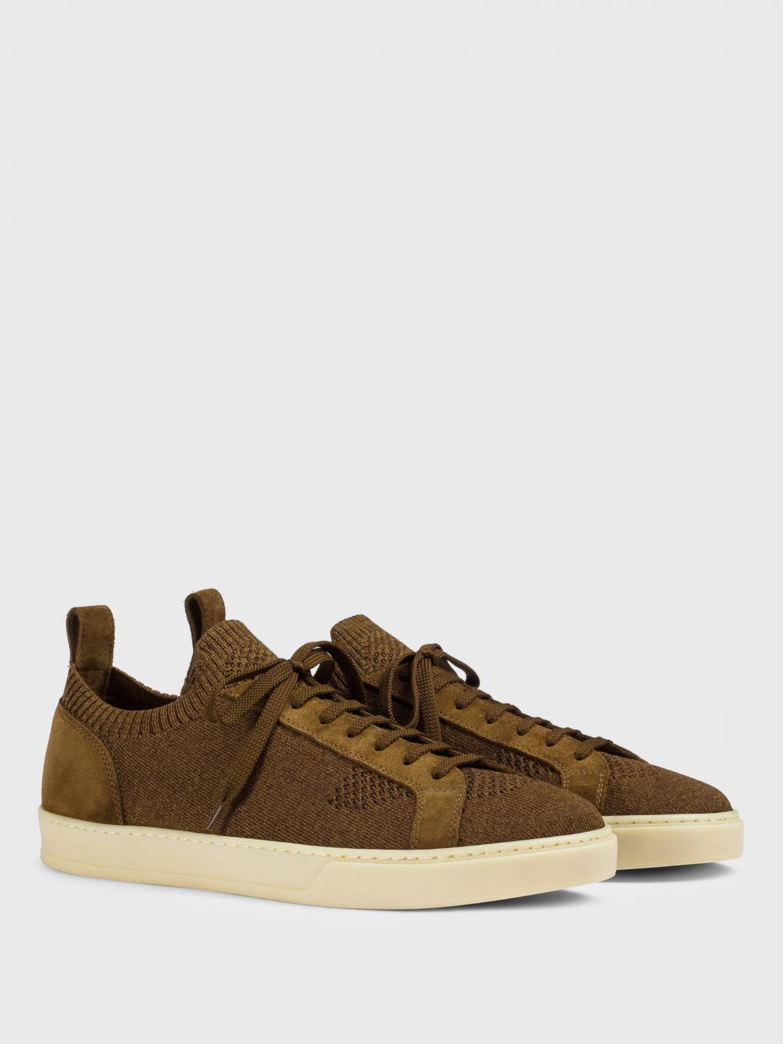 DOUCAL'S SNEAKERS: Sneakers Doucal's in maglia stretch jacquard , Marrone - Img 2