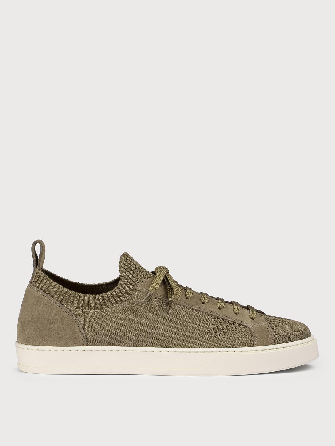 DOUCAL'S BASKETS: Baskets en maille stretch jacquard Doucal's, Taupe - Img 1