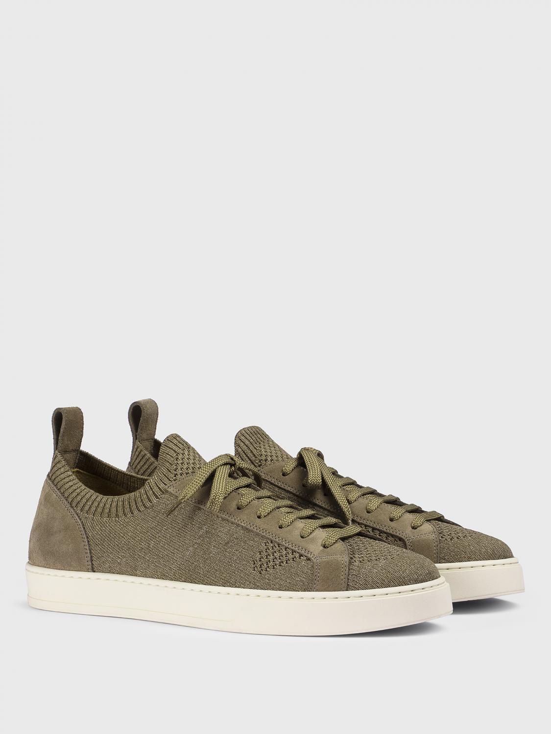 DOUCAL'S BASKETS: Baskets en maille stretch jacquard Doucal's, Taupe - Img 2