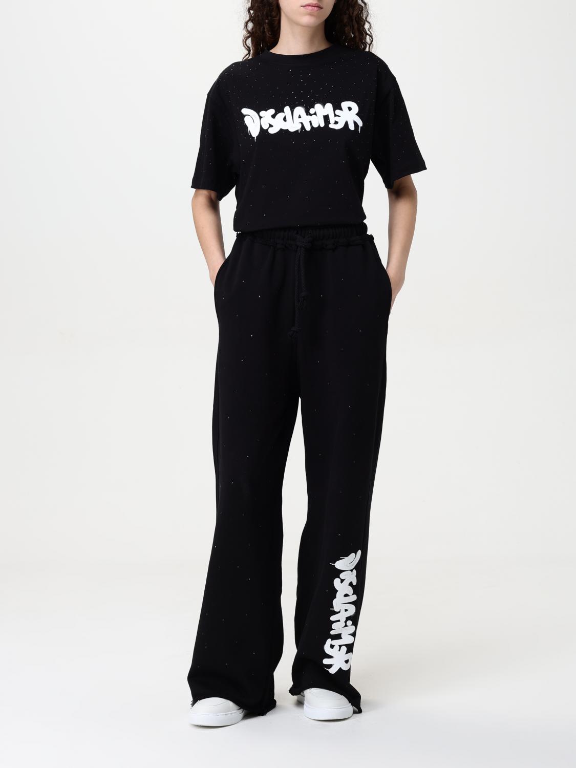 DISCLAIMER PANTALONI: Pantalone jogging Disclaimer in cotone , Nero - Img 2