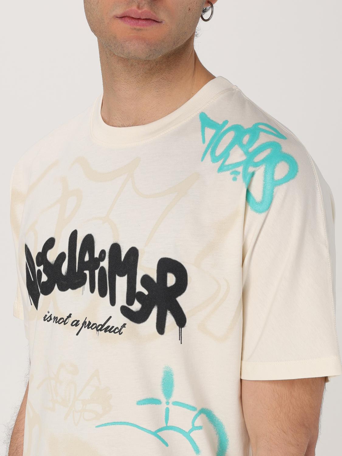 DISCLAIMER T-SHIRT: Disclaimer cotton t-shirt, Milk - Img 3