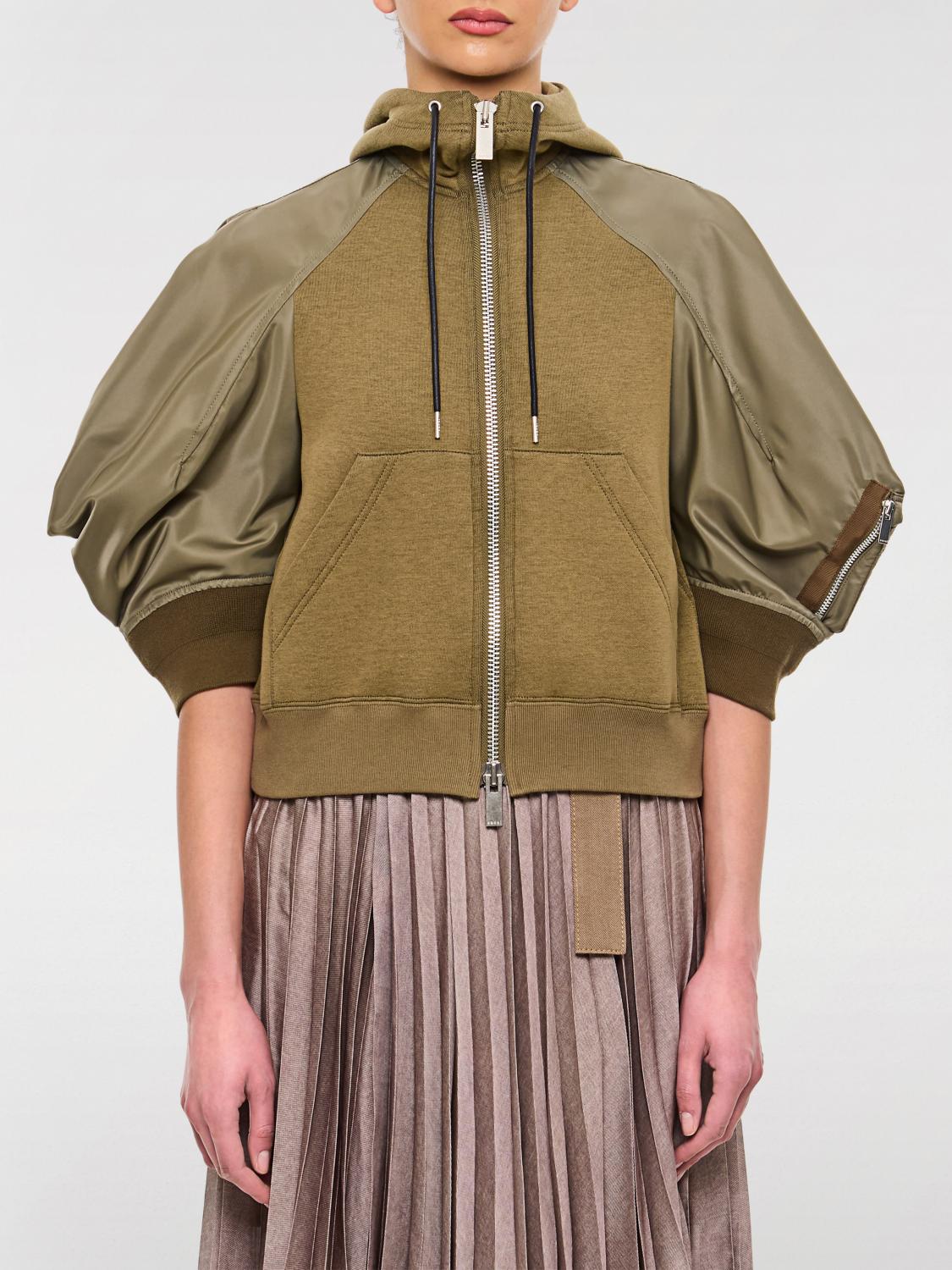SACAI CHAQUETA: Jersey mujer Sacai, Verde - Img 1