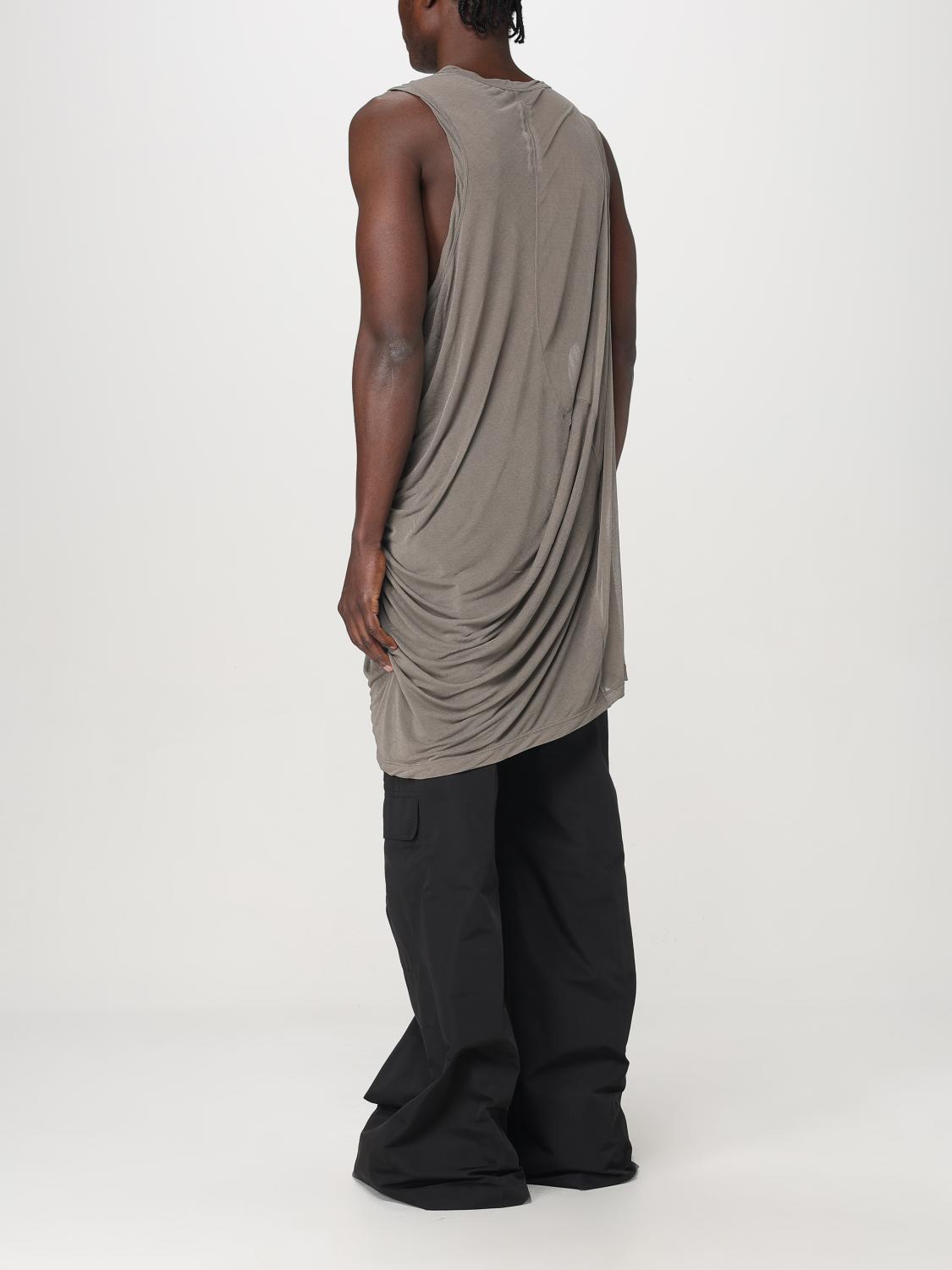 RICK OWENS T-SHIRT: Rick Owens viscose tank top, Grey - Img 3