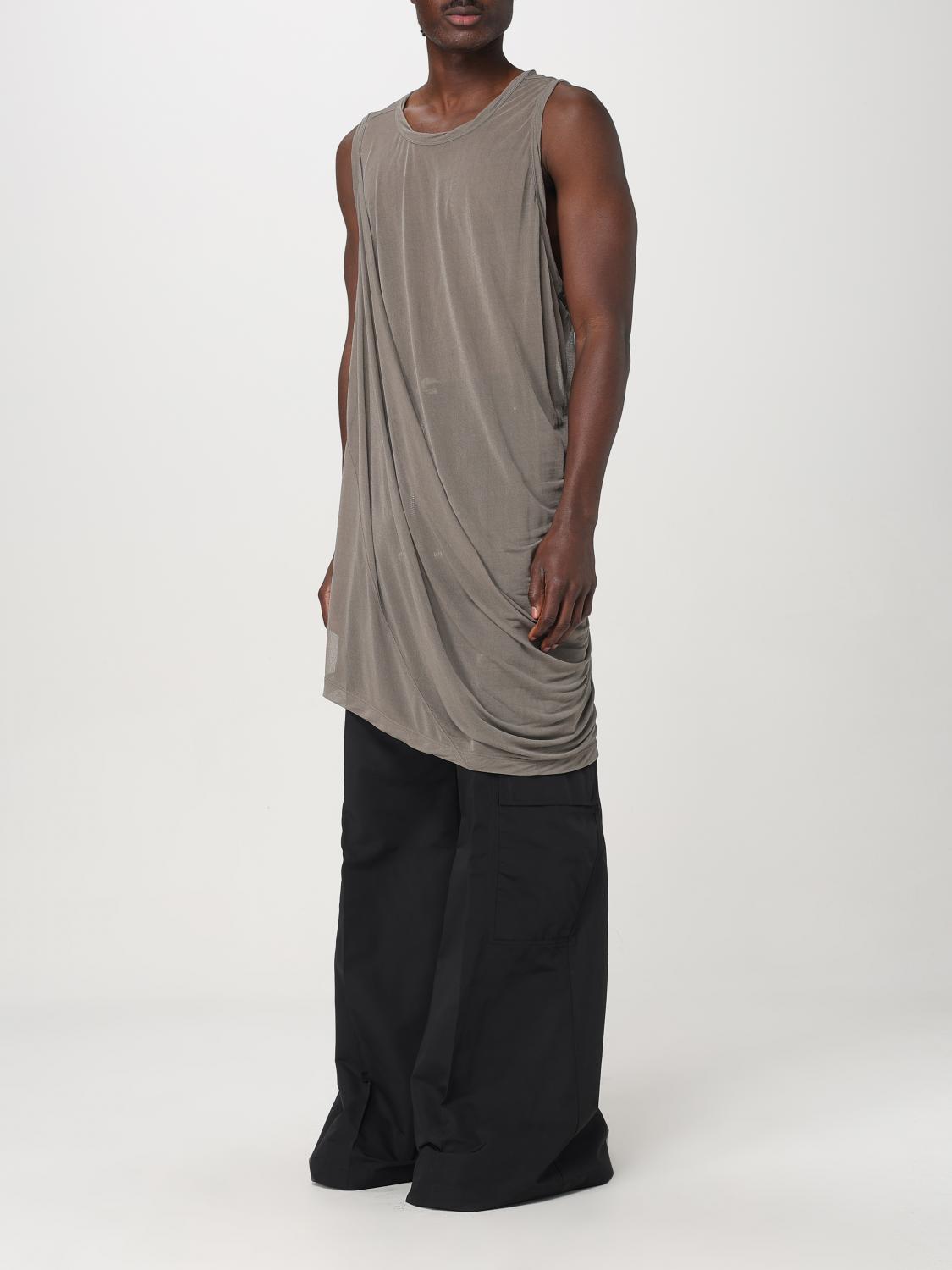 RICK OWENS T-SHIRT: Rick Owens viscose tank top, Grey - Img 4