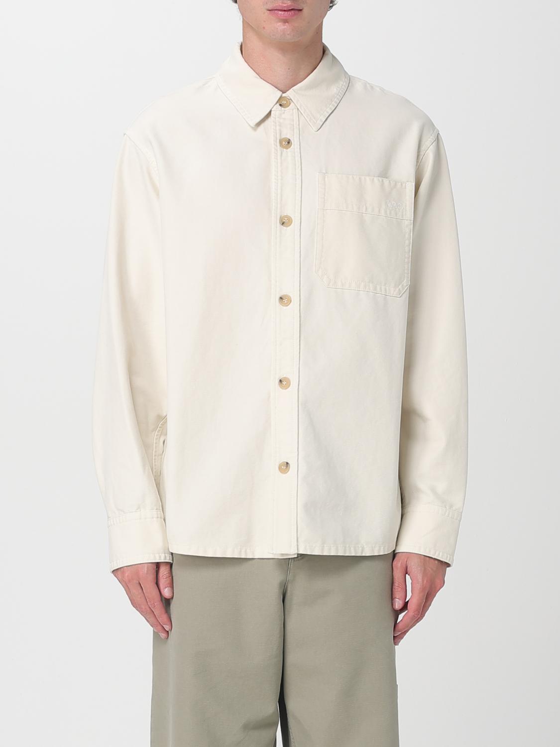 A.P.C. CAMICIA: Camicia A.P.C. in cotone , Beige - Img 1