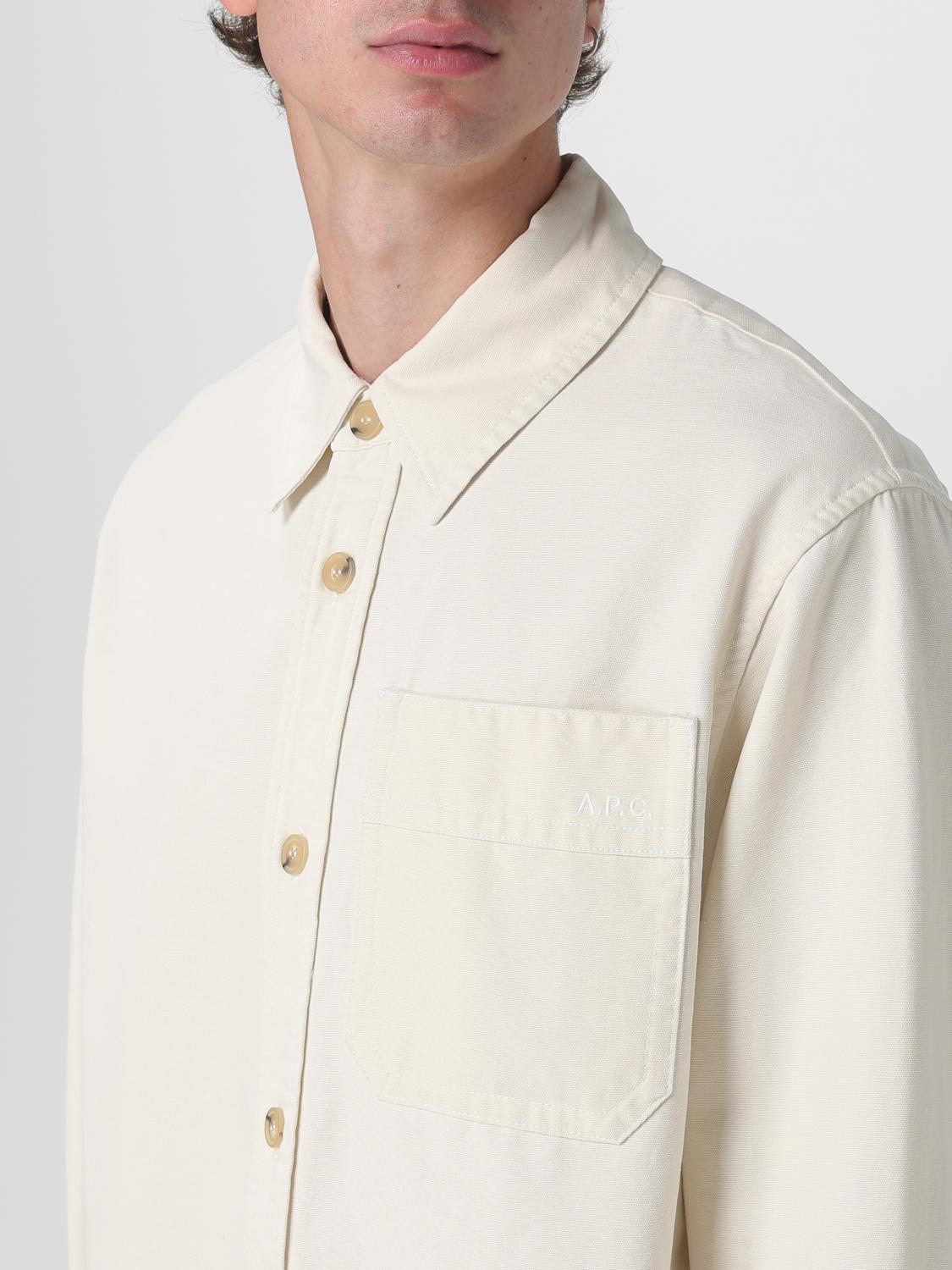 A.P.C. CAMICIA: Camicia A.P.C. in cotone , Beige - Img 4