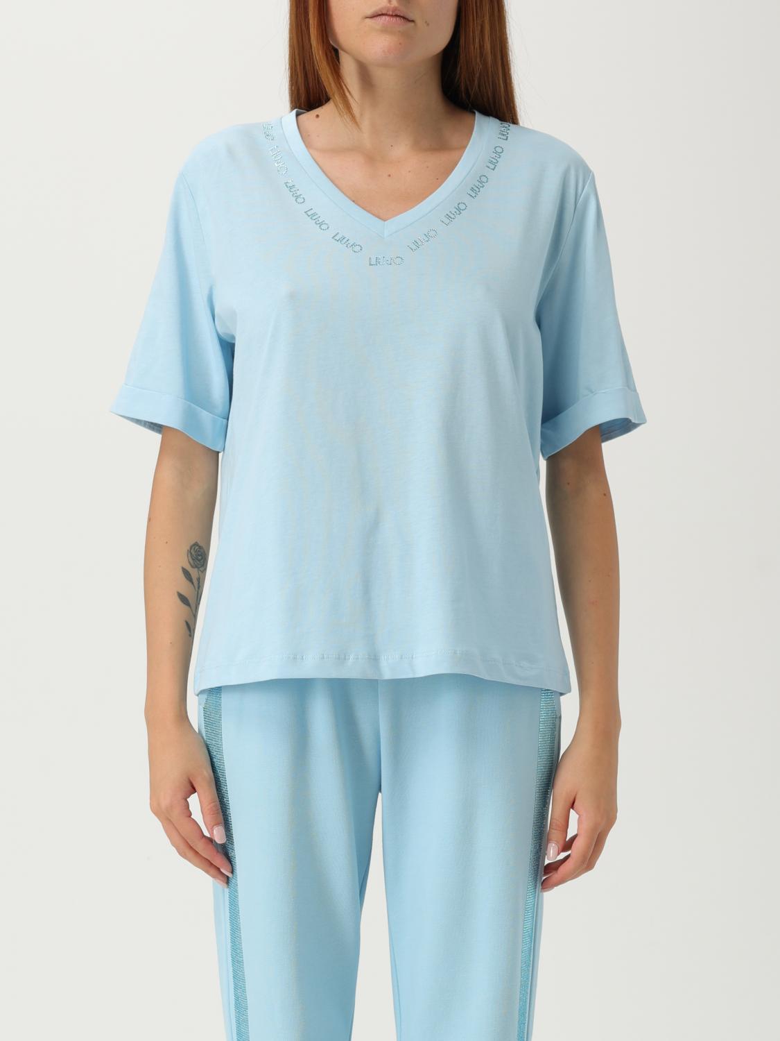 LIU JO CAMISETA: Camiseta mujer Liu Jo, Celeste - Img 1