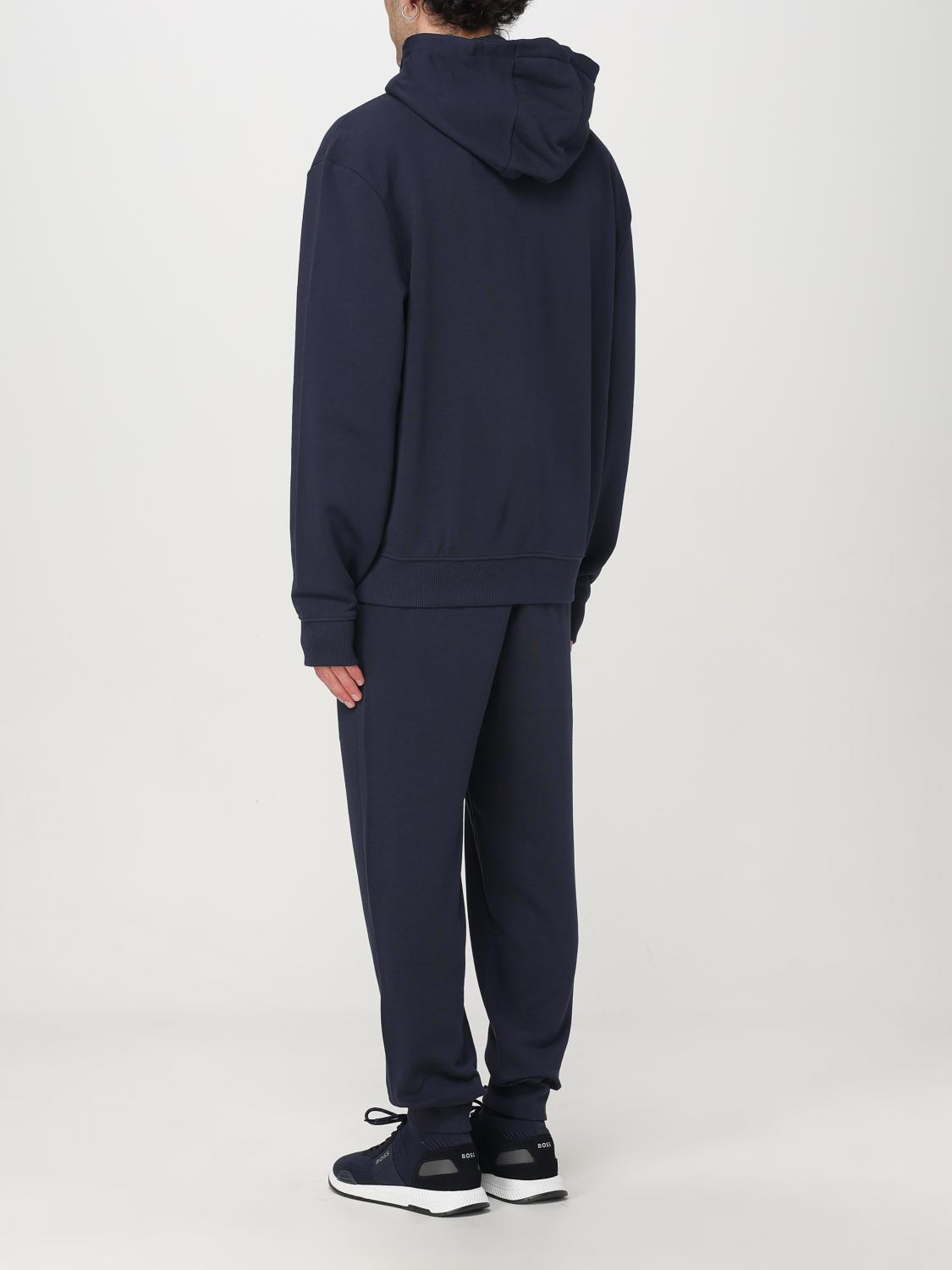 BOSS COMPLETO: Completo felpa + pantalone Boss in cotone stretch , Blue - Img 3