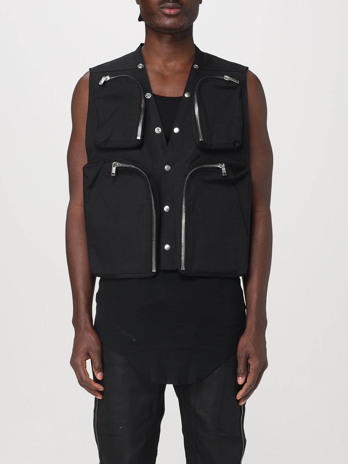 RICK OWENS SUIT VEST: Jacket men Rick Owens, Black - Img 1