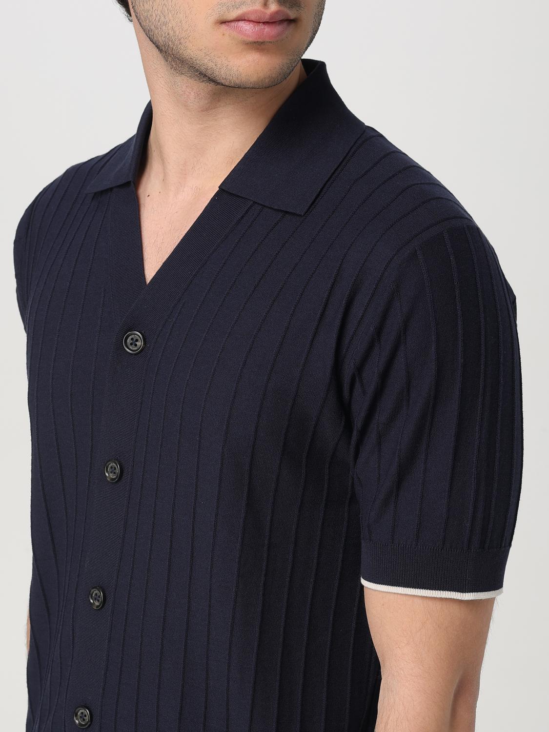 PAOLO PECORA POLO SHIRT: Sweater men Paolo Pecora, Blue - Img 3