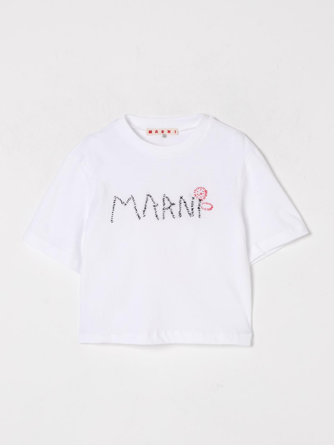 新品・未使用】MARNI KIDS 胸ポケット ロゴTシャツ 白 M01415M00RF