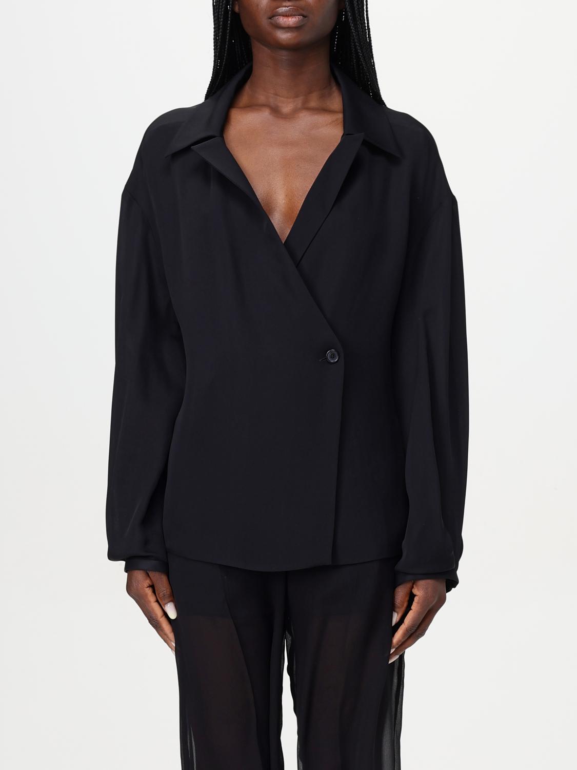 KHAITE CAMICIA: Camicia Khaite in seta , Nero - Img 1