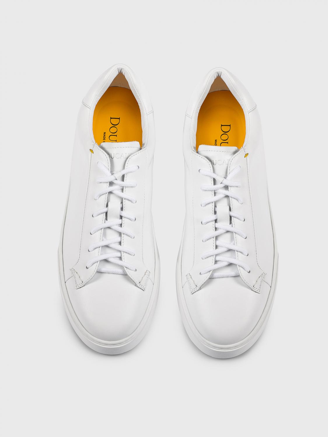 DOUCAL'S SNEAKERS: Sneakers Doucal's in pelle , Bianco - Img 3