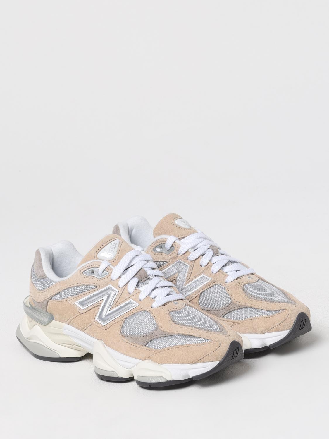 NEW BALANCE SNEAKERS: Sneakers 9060 New Balance in camoscio e mesh , Beige - Img 2