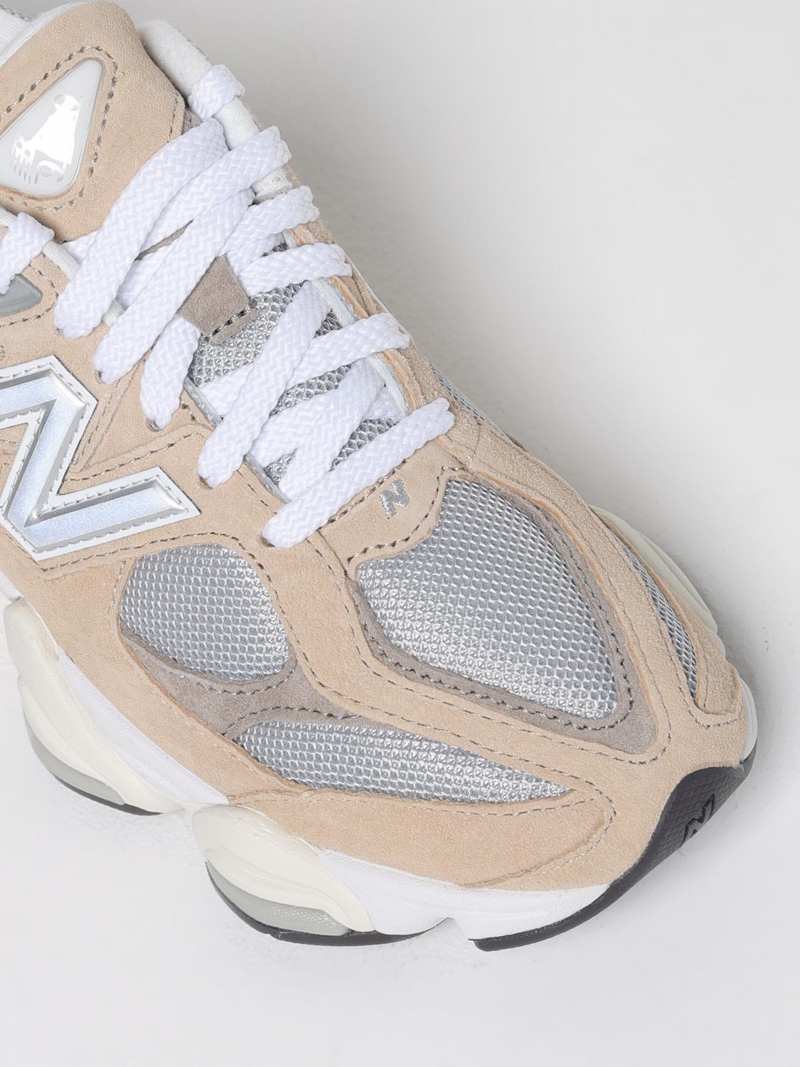 NEW BALANCE SNEAKERS: Sneakers 9060 New Balance in camoscio e mesh , Beige - Img 4