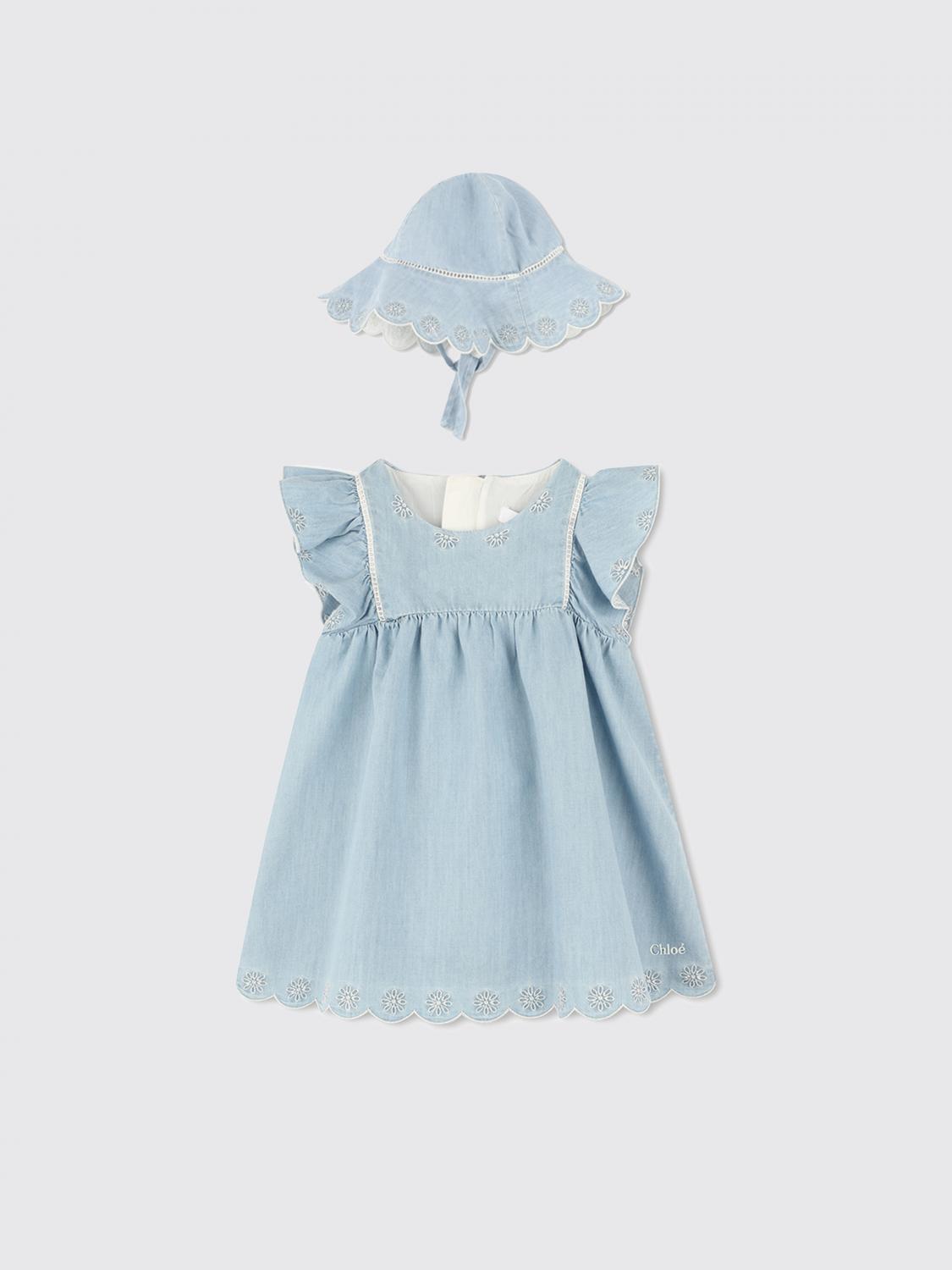 CHLOÉ BABY-OVERALL: Kleid kinder ChloÉ, Beige - Img 1