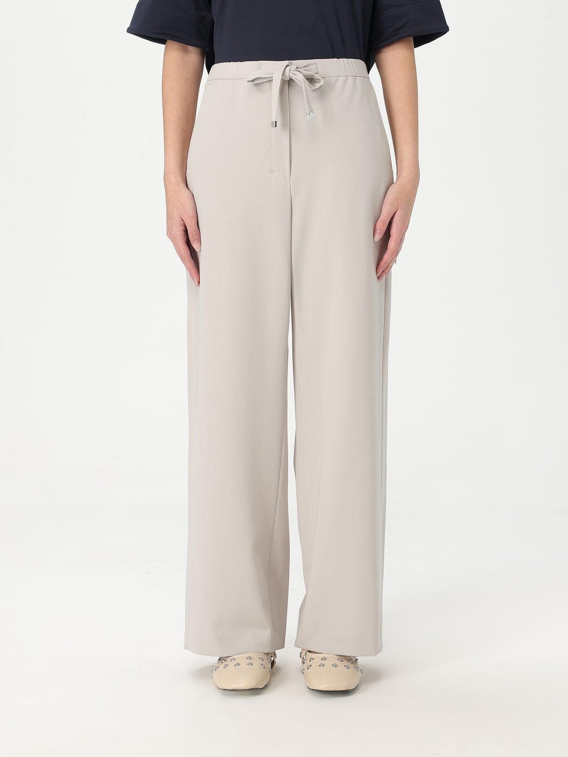 'S MAX MARA PANTALONI: Pantalone 'S Max Mara in lana vergine , Ghiaccio - Img 1