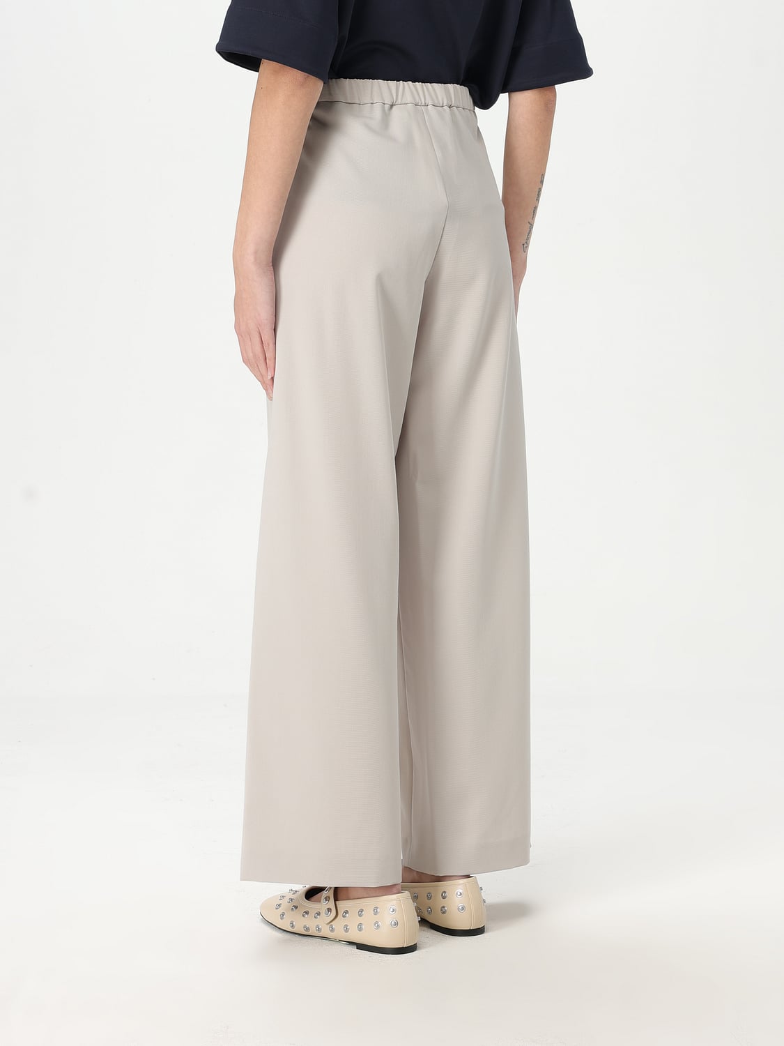 'S MAX MARA PANTALONI: Pantalone 'S Max Mara in lana vergine , Ghiaccio - Img 2