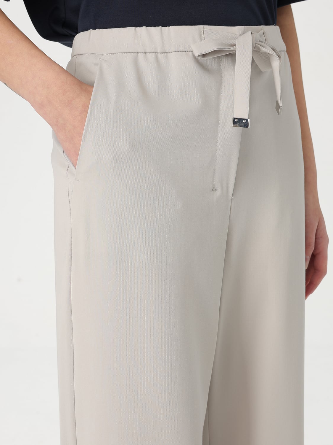 'S MAX MARA PANTALONI: Pantalone 'S Max Mara in lana vergine , Ghiaccio - Img 4