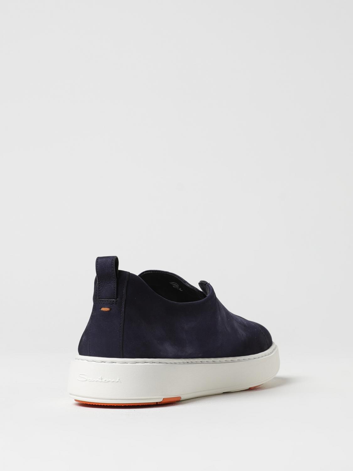 SANTONI SNEAKERS: Sneakers Santoni in camoscio , Blue - Img 3