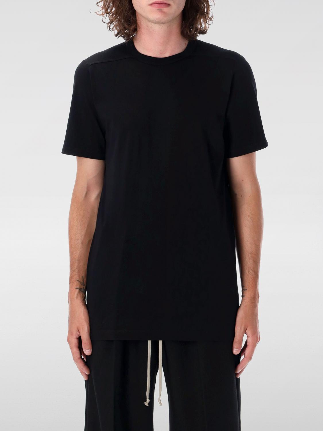 RICK OWENS T-SHIRT: T-shirt basic Rick Owens in cotone , Nero - Img 1
