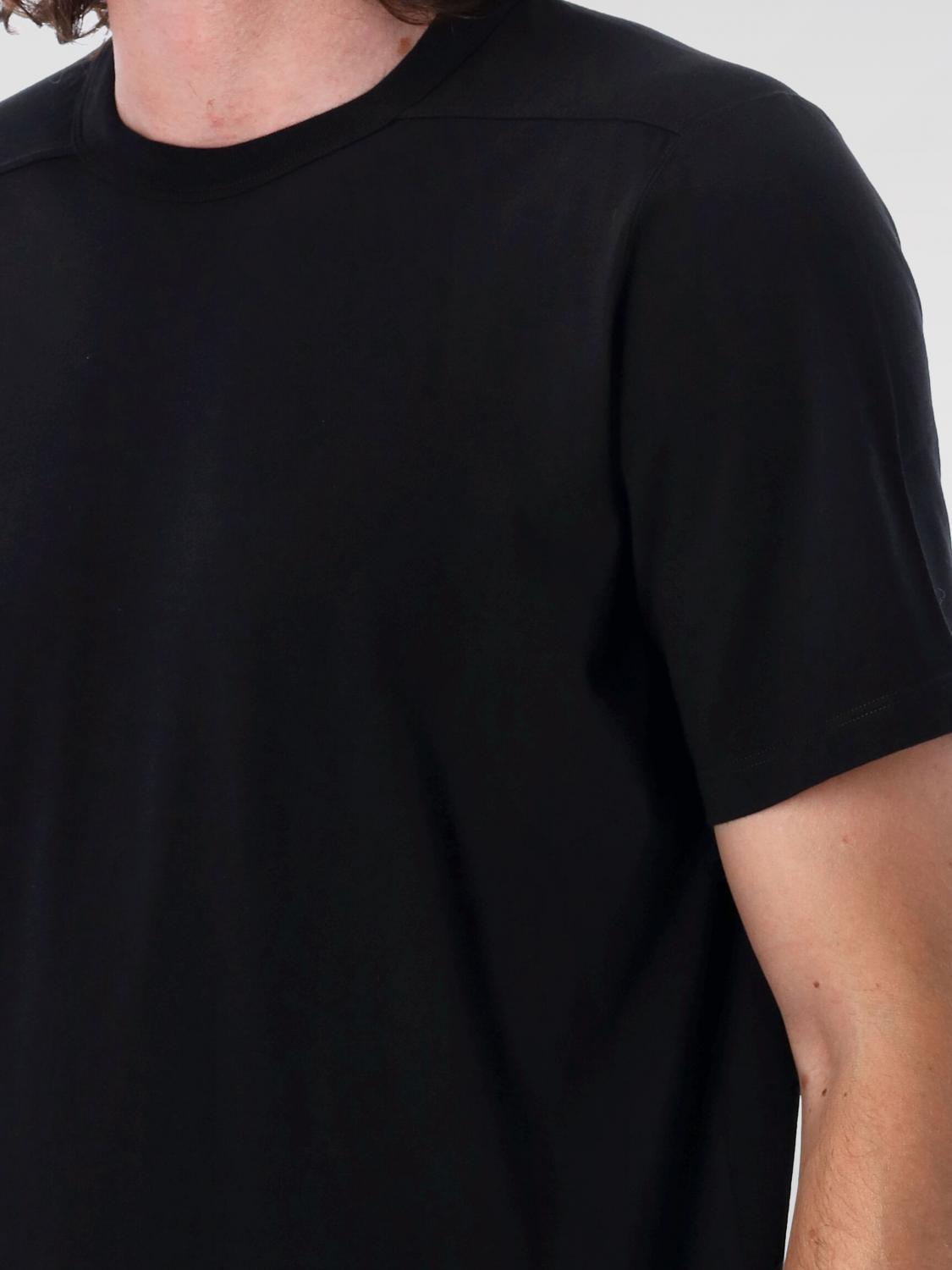 RICK OWENS T-SHIRT: T-shirt basic Rick Owens in cotone , Nero - Img 3