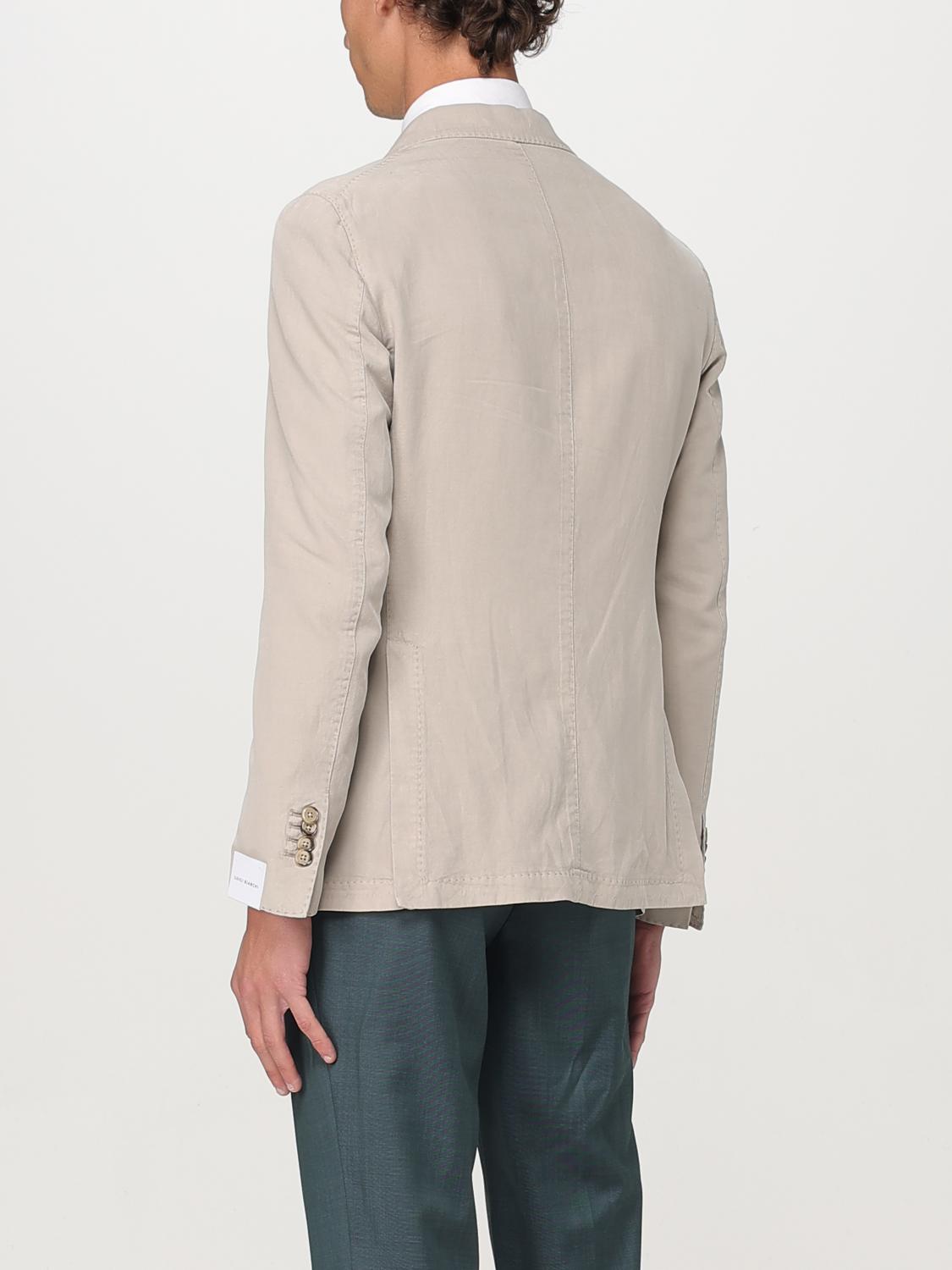 LUIGI BIANCHI GIACCA: Blazer Luigi Bianchi in misto lino e cotone , Beige - Img 2
