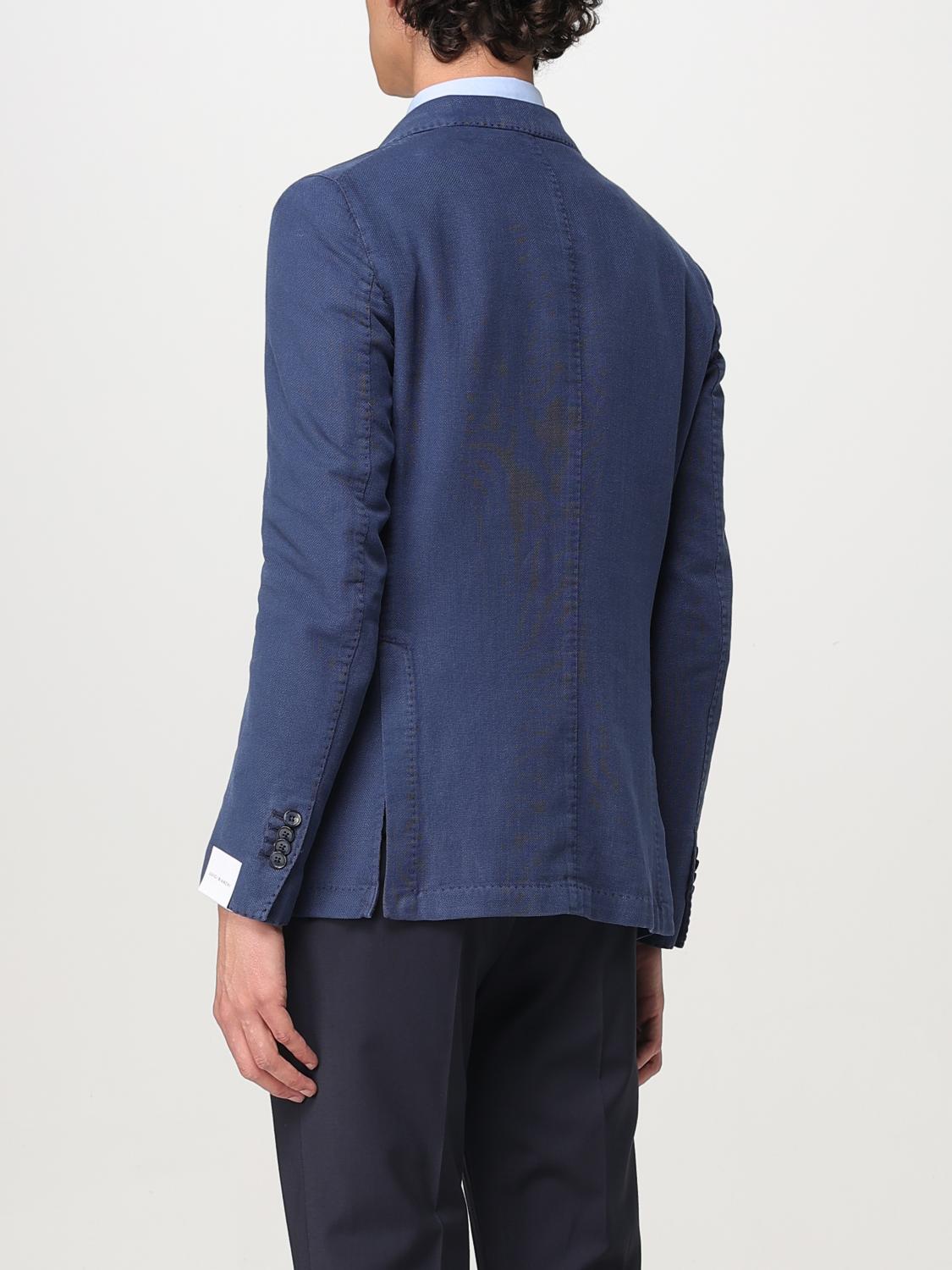LUIGI BIANCHI GIACCA: Blazer Luigi Bianchi in misto lino e cotone , Blue 1 - Img 2