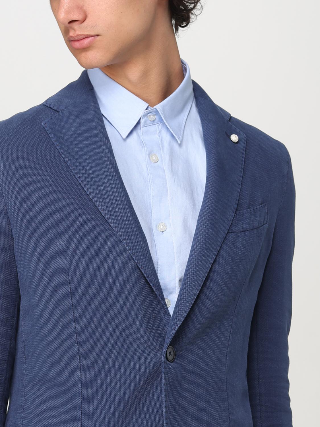 LUIGI BIANCHI GIACCA: Blazer Luigi Bianchi in misto lino e cotone , Blue 1 - Img 4