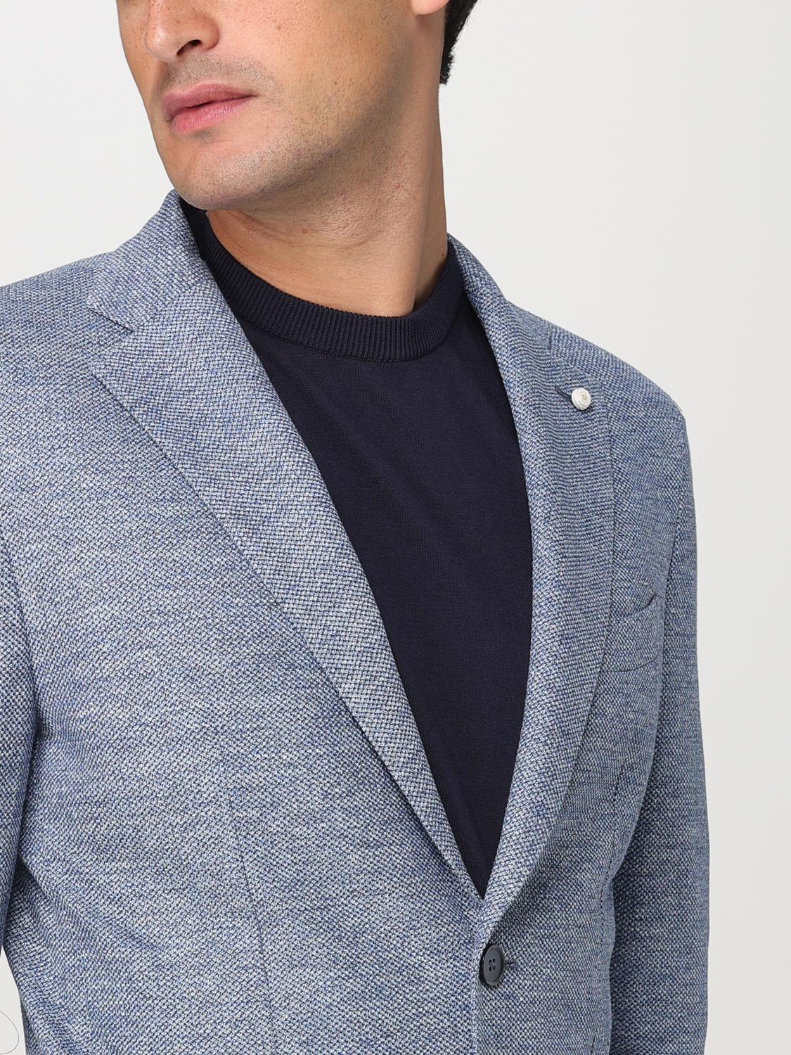 LUIGI BIANCHI JACKET: Blazer men Luigi Bianchi, Blue - Img 4